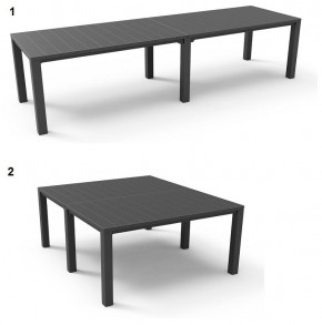 Стол раскладной Джули (Julie Double table 2 configurations) Графит в Набережных Челнах - naberezhnye-chelny.mebel24.online | фото