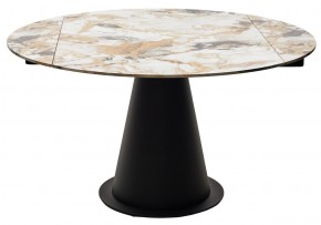 Стол TERAMO 135 GLOSS GRAND JADE SOLID CERAMIC, керамика, поворотн.механизм / Черный каркас, ®DISAUR в Набережных Челнах - naberezhnye-chelny.mebel24.online | фото
