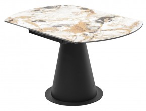 Стол TERAMO 135 GLOSS GRAND JADE SOLID CERAMIC, керамика, поворотн.механизм / Черный каркас, ®DISAUR в Набережных Челнах - naberezhnye-chelny.mebel24.online | фото 11