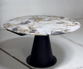 Стол TERAMO 135 GLOSS GRAND JADE SOLID CERAMIC, керамика, поворотн.механизм / Черный каркас, ®DISAUR в Набережных Челнах - naberezhnye-chelny.mebel24.online | фото 5