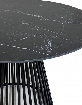 Стол TERNI 120 MATT BLACK MARBLE SOLID CERAMIC Черный мрамор матовый, керамика /Черн.каркас, ®DISAUR в Набережных Челнах - naberezhnye-chelny.mebel24.online | фото 4