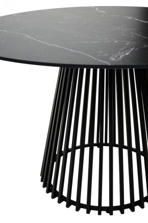 Стол TERNI 120 MATT BLACK MARBLE SOLID CERAMIC Черный мрамор матовый, керамика /Черн.каркас, ®DISAUR в Набережных Челнах - naberezhnye-chelny.mebel24.online | фото 5