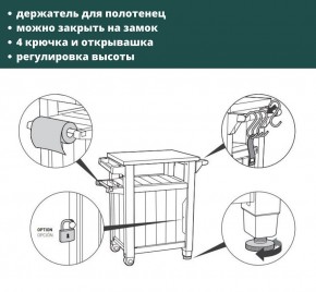 Столик для барбекю 105л (Unity 105L) коричневый в Набережных Челнах - naberezhnye-chelny.mebel24.online | фото 5