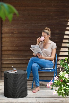 Столик-холодильник Кул-Стул (Cool stool) графит в Набережных Челнах - naberezhnye-chelny.mebel24.online | фото 1