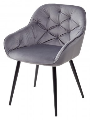 Стул BREEZE BLUVEL-14 GREY, велюр / черный каркас М-City в Набережных Челнах - naberezhnye-chelny.mebel24.online | фото 1