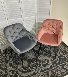 Стул BREEZE BLUVEL-14 GREY, велюр / черный каркас М-City в Набережных Челнах - naberezhnye-chelny.mebel24.online | фото 3