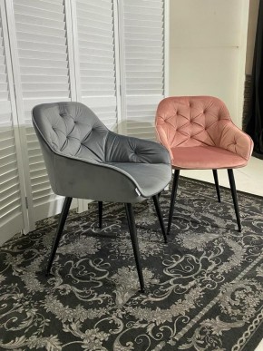 Стул BREEZE BLUVEL-14 GREY, велюр / черный каркас М-City в Набережных Челнах - naberezhnye-chelny.mebel24.online | фото 4