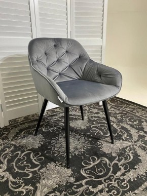 Стул BREEZE BLUVEL-14 GREY, велюр / черный каркас М-City в Набережных Челнах - naberezhnye-chelny.mebel24.online | фото 6
