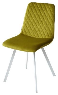 Стул DAIQUIRI BLUVEL-75 OLIVA / белый каркас, велюр М-City в Набережных Челнах - naberezhnye-chelny.mebel24.online | фото 1
