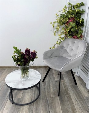 Стул GALE 360 град. поворот. BLUVEL-03 LIGHT GREY, велюр/ черный каркас, М-City в Набережных Челнах - naberezhnye-chelny.mebel24.online | фото 6