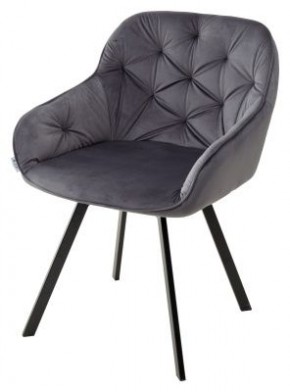 Стул GALE 360 град. поворот. BLUVEL-14 GREY, велюр/ черный каркас, М-City в Набережных Челнах - naberezhnye-chelny.mebel24.online | фото 1