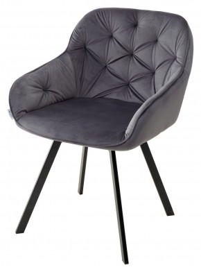 Стул GALE 360 град. поворот. BLUVEL-14 GREY, велюр/ черный каркас, М-City в Набережных Челнах - naberezhnye-chelny.mebel24.online | фото 4