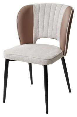 Стул HERMES WZ2042-02 светло-бежевый фактурный велюр/ HK017-31 серо-коричневый PU, М-City в Набережных Челнах - naberezhnye-chelny.mebel24.online | фото 1