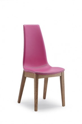 СТУЛ  SELLY, ASH WALNUT 167/ SOFT PIENO FIORE 275 FUSSIA с черн.строчкой в Набережных Челнах - naberezhnye-chelny.mebel24.online | фото