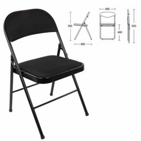 Стул складной BRABIX "Golf Plus CF-003 КОМФОРТ", чёрный каркас, чёрная ткань, 532889 в Набережных Челнах - naberezhnye-chelny.mebel24.online | фото 1