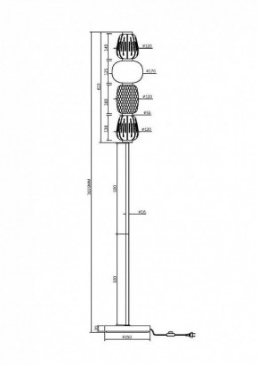 Торшер Maytoni Pattern MOD267FL-L32CH3K в Набережных Челнах - naberezhnye-chelny.mebel24.online | фото 2