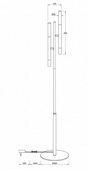 Торшер Maytoni Vigo MOD070FL-02B в Набережных Челнах - naberezhnye-chelny.mebel24.online | фото 3