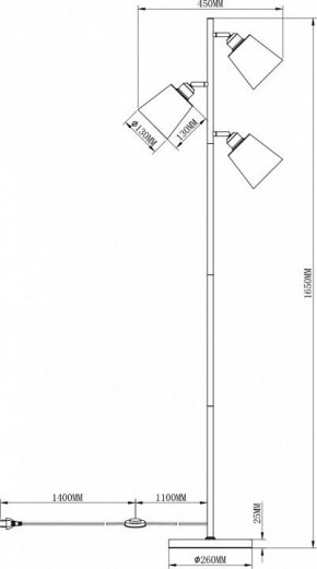 Торшер Moderli Floor V3051-3F в Набережных Челнах - naberezhnye-chelny.mebel24.online | фото 3