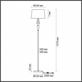Торшер Odeon Light Homi 5040/1F в Набережных Челнах - naberezhnye-chelny.mebel24.online | фото 4