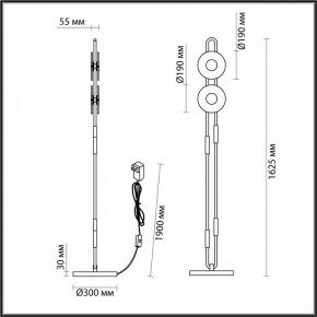 Торшер Odeon Light Magnet 5407/23FL в Набережных Челнах - naberezhnye-chelny.mebel24.online | фото 4