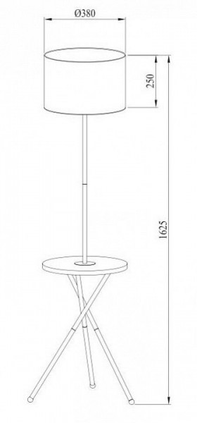 Торшер с полкой Arte Lamp Combo A2070PN-1BK в Набережных Челнах - naberezhnye-chelny.mebel24.online | фото 2