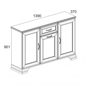 Тумба 3D1S, TIFFANY, цвет вудлайн кремовый в Набережных Челнах - naberezhnye-chelny.mebel24.online | фото 2