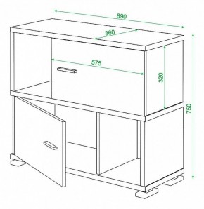 Тумба комбинированная Домино СБ-30/2 в Набережных Челнах - naberezhnye-chelny.mebel24.online | фото 2