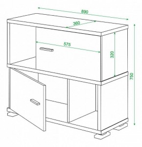 Тумба комбинированная Домино СБ-30/2 в Набережных Челнах - naberezhnye-chelny.mebel24.online | фото 3