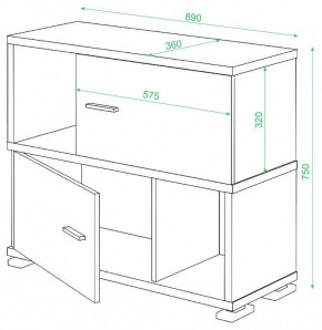 Тумба комбинированная Домино СБ-30/2 в Набережных Челнах - naberezhnye-chelny.mebel24.online | фото 2