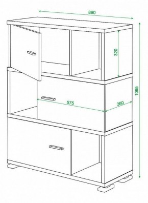 Тумба комбинированная Домино СБ-30/3 в Набережных Челнах - naberezhnye-chelny.mebel24.online | фото 3