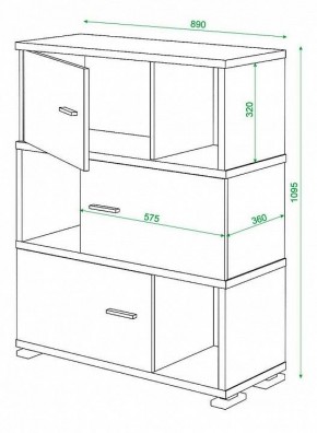 Тумба комбинированная Домино СБ-30/3 в Набережных Челнах - naberezhnye-chelny.mebel24.online | фото 3