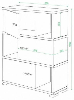 Тумба комбинированная Домино СБ-30/3 в Набережных Челнах - naberezhnye-chelny.mebel24.online | фото 3