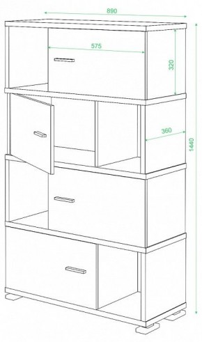 Тумба комбинированная Домино СБ-30/4 в Набережных Челнах - naberezhnye-chelny.mebel24.online | фото 3