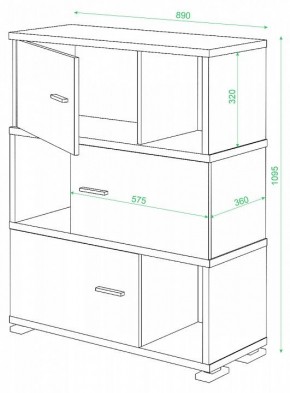 Тумба комбинированная СБ-30/3 в Набережных Челнах - naberezhnye-chelny.mebel24.online | фото 2