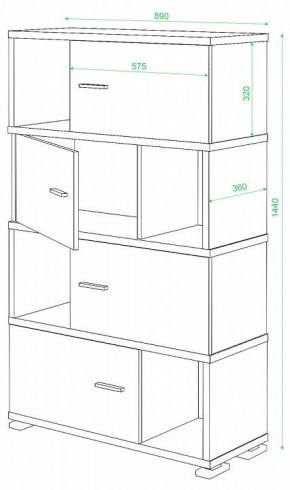 Тумба комбинированная СБ-30/4 в Набережных Челнах - naberezhnye-chelny.mebel24.online | фото 2