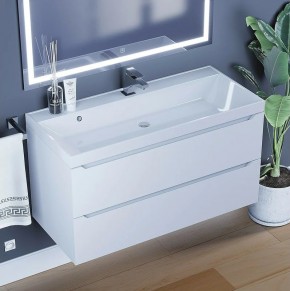 Тумба под раковину Uperwood Tanos 100 см, подвесная, белая матовая в Набережных Челнах - naberezhnye-chelny.mebel24.online | фото 10