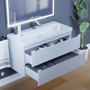 Тумба под раковину Uperwood Tanos 100 см, подвесная, белая матовая в Набережных Челнах - naberezhnye-chelny.mebel24.online | фото 9