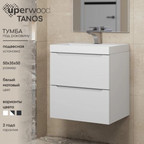 Тумба под раковину Uperwood Tanos 50 см, подвесная, белая матовая в Набережных Челнах - naberezhnye-chelny.mebel24.online | фото 6