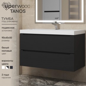 Тумба под раковину Uperwood Tanos 90 см, подвесная, черная матовая в Набережных Челнах - naberezhnye-chelny.mebel24.online | фото 3