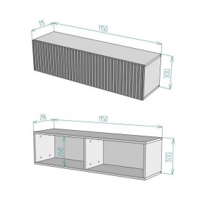 Тумба подвесная под ТВ LINES MTV4-MA 1150 Белый матовый (Белый-M 10.1.2) в Набережных Челнах - naberezhnye-chelny.mebel24.online | фото 4