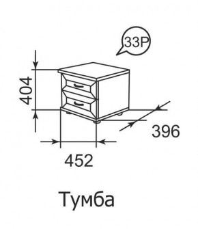 Тумба прикроватная Ника-Люкс 33 в Набережных Челнах - naberezhnye-chelny.mebel24.online | фото 1