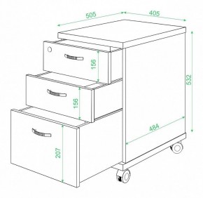 Тумбочка Домино ТС-2 в Набережных Челнах - naberezhnye-chelny.mebel24.online | фото 3