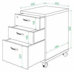 Тумбочка Домино ТС-2 в Набережных Челнах - naberezhnye-chelny.mebel24.online | фото 2