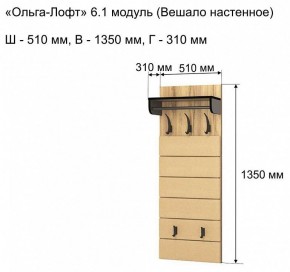 Вешалка-полка Ольга-лофт 6.1 в Набережных Челнах - naberezhnye-chelny.mebel24.online | фото 3