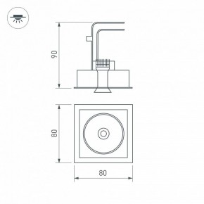 Встраиваемый светильник Arlight CL-SIMPLE-S80x80-9W Day4000 (BK, 45 deg) 026875 в Набережных Челнах - naberezhnye-chelny.mebel24.online | фото 9